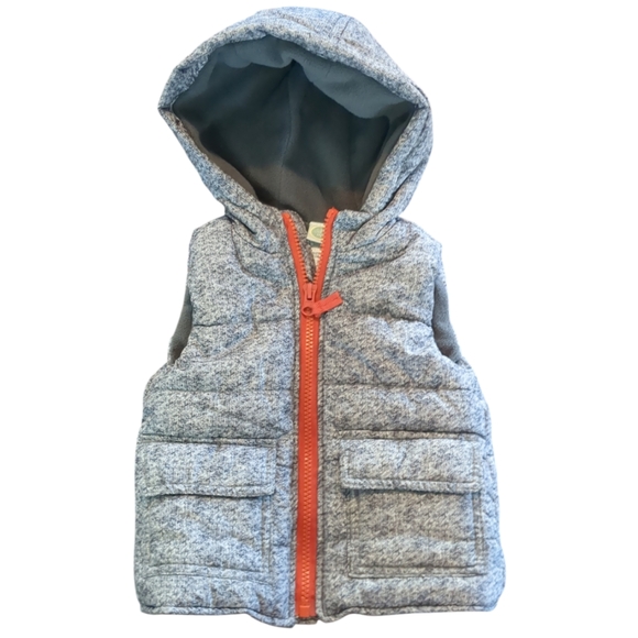 Little Me Other - 🍁2/$7🍁LITTLE ME Marled Grey Hooded Puffer Vest with Pockets
